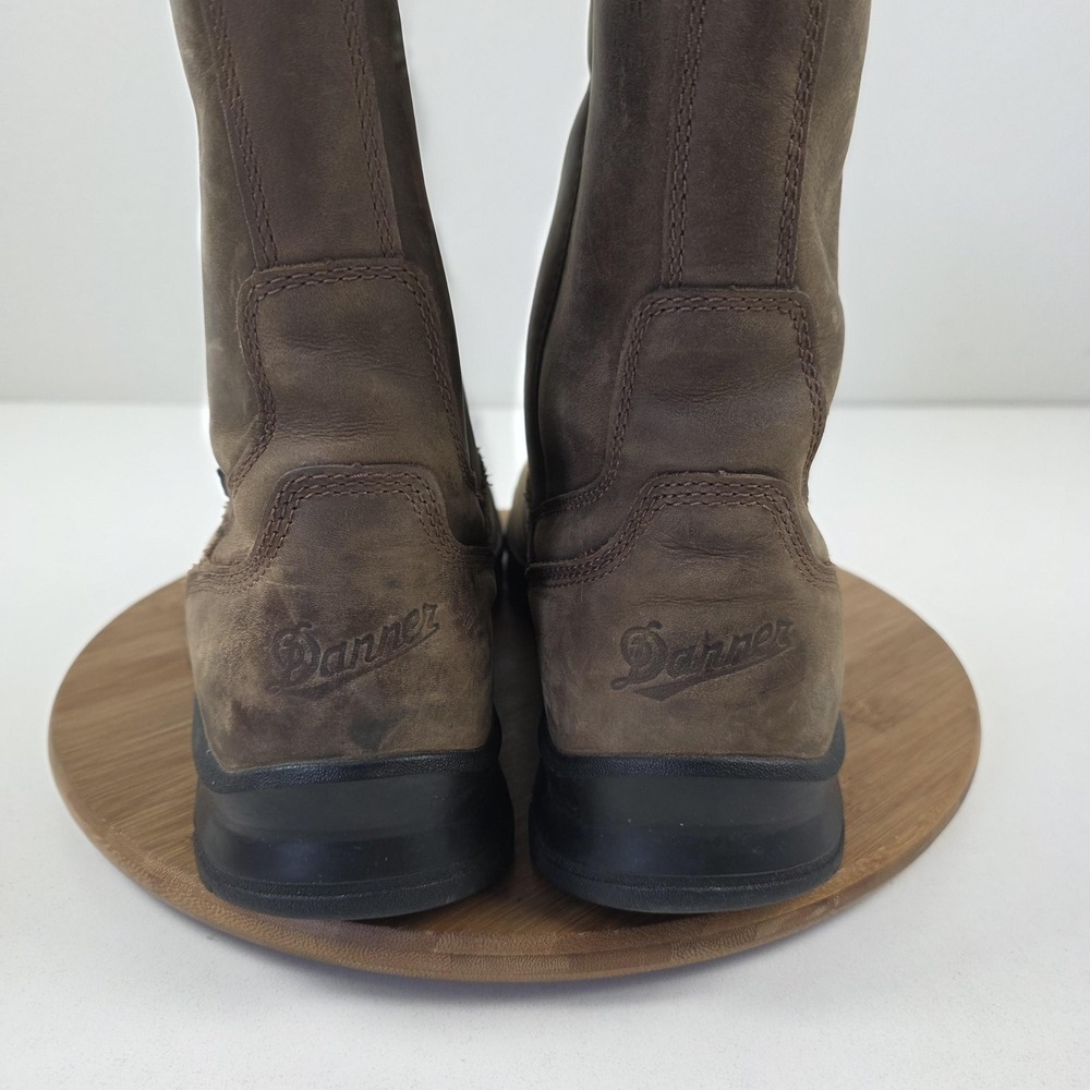 Danner Crafter Wellington Boots Mens Size 11 EE Brown Leather Pull On Work 12453 - Picture 8 of 15